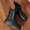 Bottines Noires Empiècement Élastiqué | Dream By C