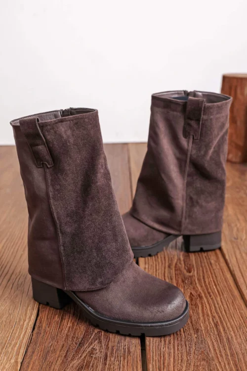 bottines-tendances-choco-bout-rond Bottines Chocolat Bout Rond – Talon 5 cm | Dream By C