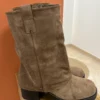 Bottines Taupe Bout Rond – Talon 5 cm | Dream By C