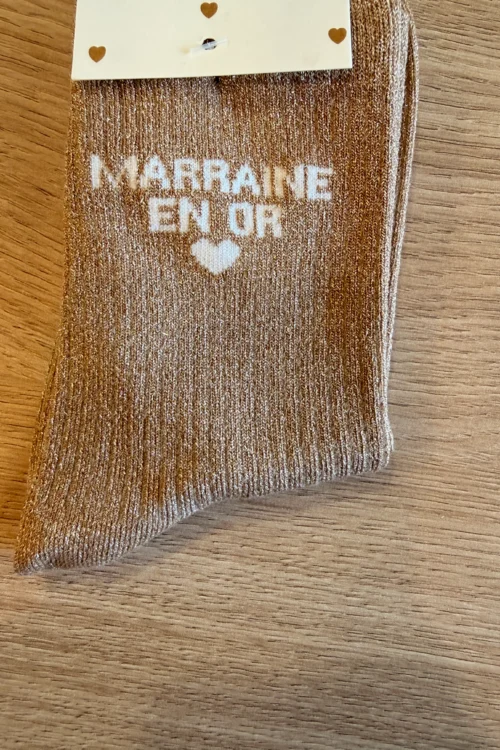 -chaussettes-a-paillettes-marraine-en-or- Chaussettes Paillettes MARRAINE EN OR | Dream By C