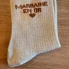 Chaussettes Paillettes MARRAINE EN OR | Dream By C