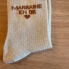 Chaussettes Paillettes MARRAINE EN OR | Dream By C