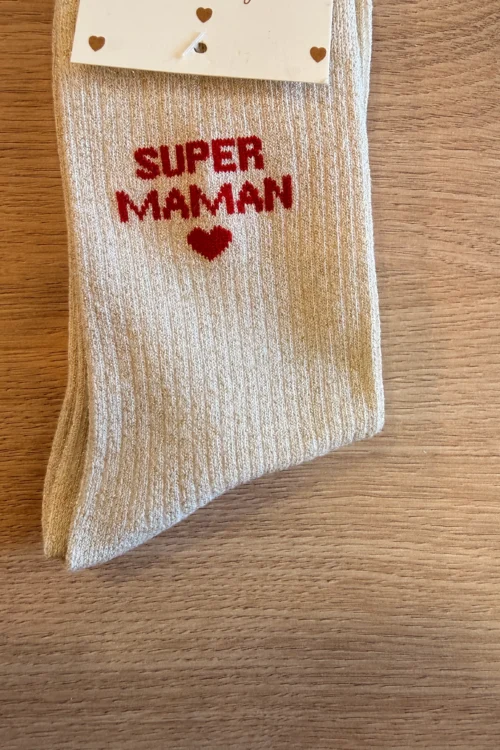 chaussettes-paillettes-super-maman Chaussettes Paillettes SUPER MAMAN | Dream By C