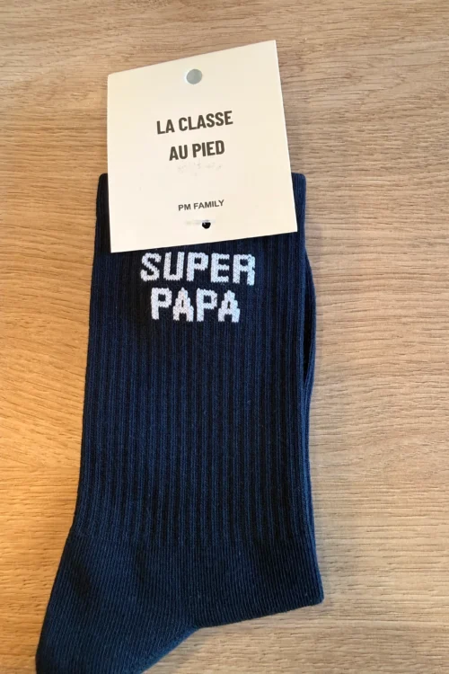 chaussettes-super-papa-hommes- Chaussettes Super Papa Hommes | Idée Cadeau | Dream By C