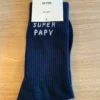 Chaussettes Super Papy Hommes Bleu Marine | Dream By C