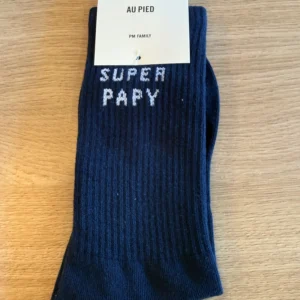 Chaussettes Super Papy Hommes Bleu Marine | Dream By C