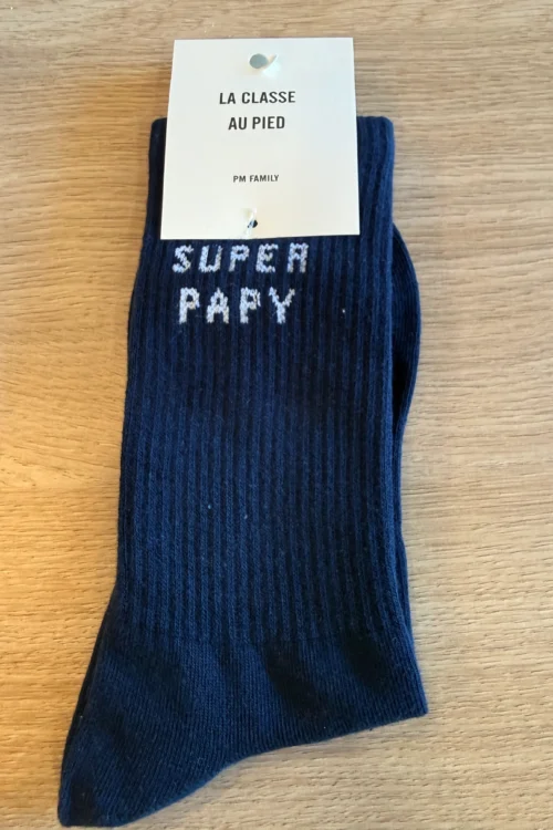 -chaussettes-super-papy-hommes Chaussettes Super Papy Hommes Bleu Marine | Dream By C