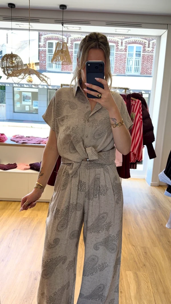 Chemise Taupe Cachemire Coupe Large | Dream By C