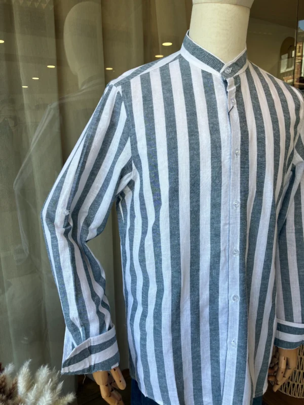 chemises-grosses-rayures-hommes-de-couleur Chemise Grosses Rayures Homme Col Mao | Dream By C