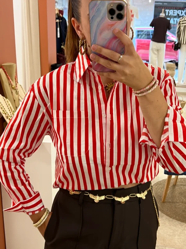 Chemise Rayée Oversize Col Chemise | Dream By C