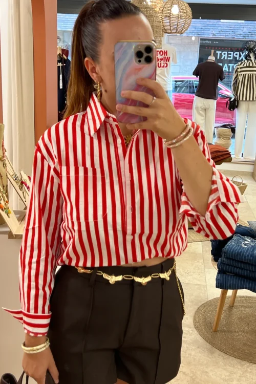 Chemise Rayée Oversize Col Chemise | Dream By C
