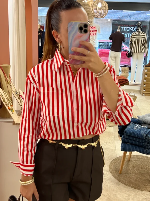 Chemise Rayée Oversize Col Chemise | Dream By C