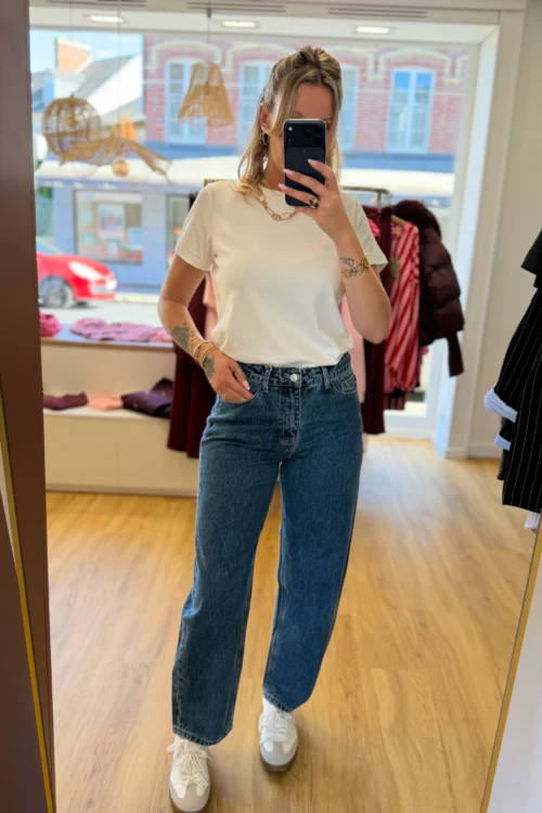 Jean Barrel Bleu Vintage Taille Haute | Dream By C