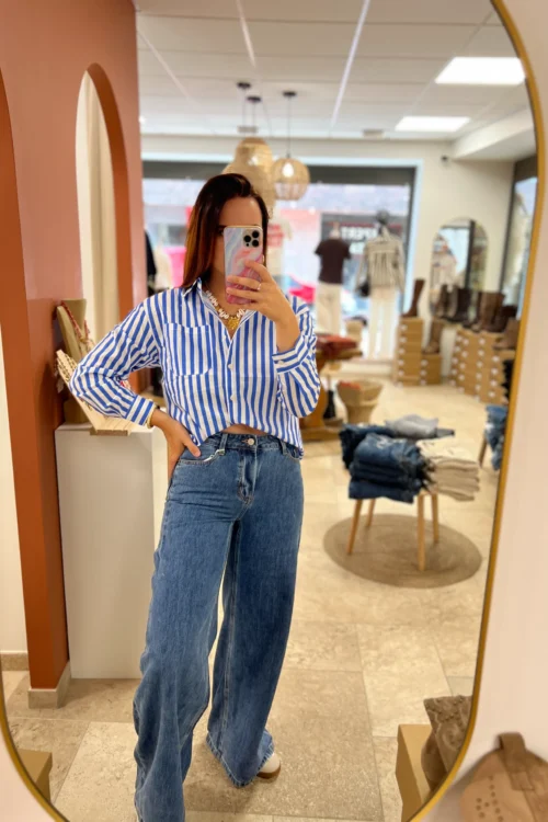 Jean Flare Bleu Foncé Femme | Dream By C