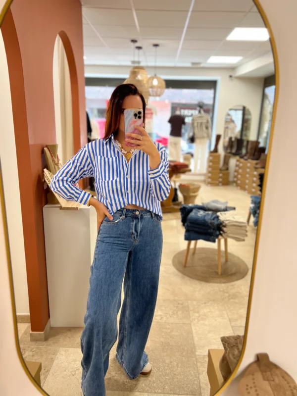 Jean Flare Bleu Foncé Femme | Dream By C
