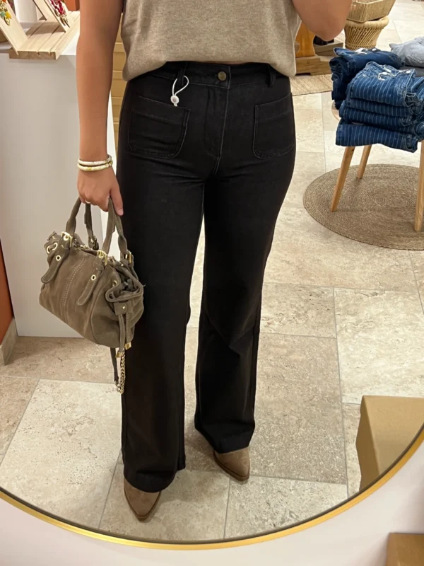 Jean Flare Brut Chocolat Femme | Dream By C