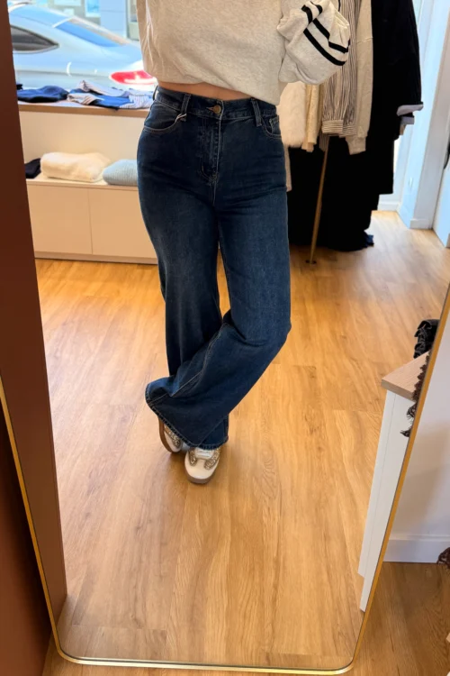 Jean Regular Bleu Foncé Femme | Dream By C