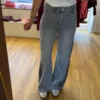Jean Wide Gris Bicolore Femme | Dream By C