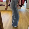 Jean Wide Gris Bicolore Femme | Dream By C