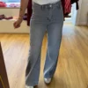 Jean Wide Gris Bicolore Femme | Dream By C