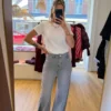 Jean Wide Gris Bicolore Femme | Dream By C