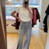 Jean Wide Gris Bicolore Femme | Dream By C