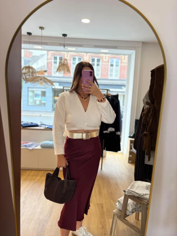 Jupe Satinée Élégante – 3 Coloris | Dream By C