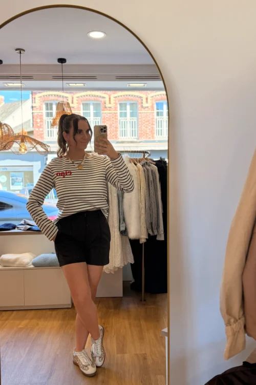 Marinière Rayée Beige et Chocolat CIAO | Dream By C