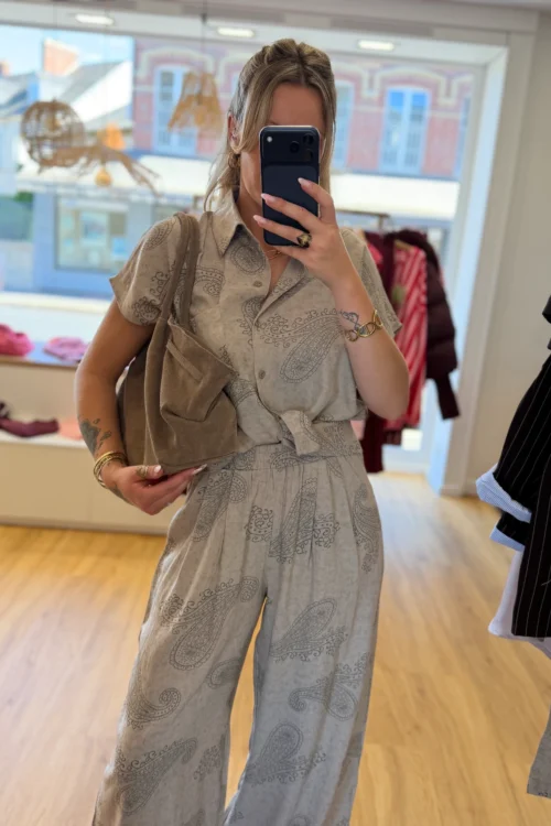 Pantalon Fluide Taupe Cachemire | Dream By C