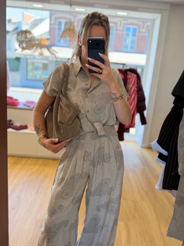 Pantalon Fluide Taupe Cachemire | Dream By C