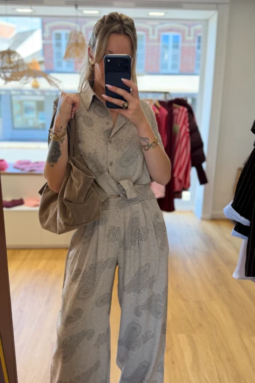 Pantalon Fluide Taupe Cachemire | Dream By C