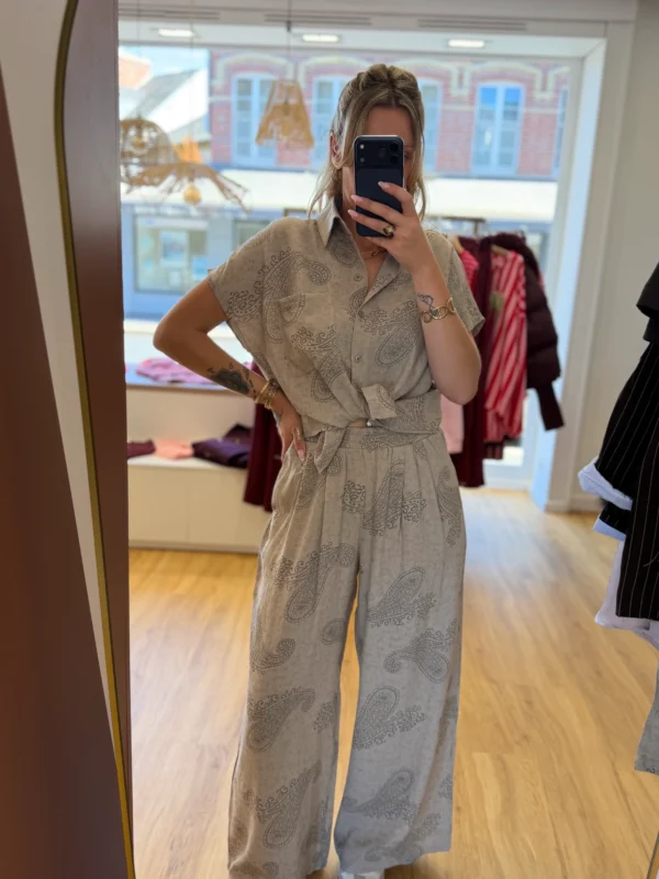 Pantalon Fluide Taupe Cachemire | Dream By C