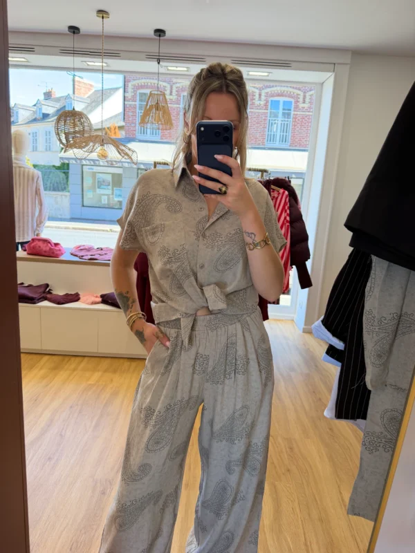 Pantalon Fluide Taupe Cachemire | Dream By C