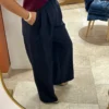 Pantalon Large Pinces Bleu Marine | Dream By C