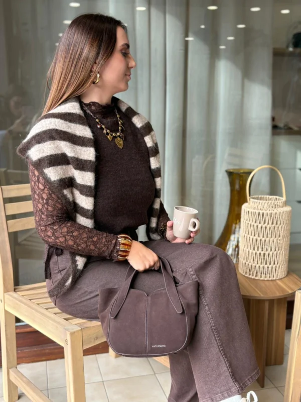 Pull Sans Manches Col Vagues | Dream By C