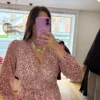 Robe Courte Tachetée Pulpeuses – Écru & Orange | Dream By C