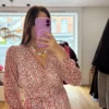 Robe Courte Tachetée Pulpeuses – Écru & Orange | Dream By C