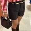 Short Tailleur Habillé Femme – Noir & Chocolat | Dream By C