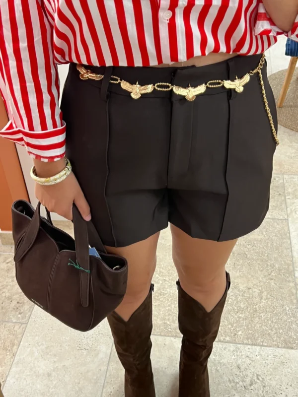 Short Tailleur Habillé Femme – Noir & Chocolat | Dream By C