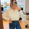 Sweat Amour Bandes Blanches Oversize | Dream By C