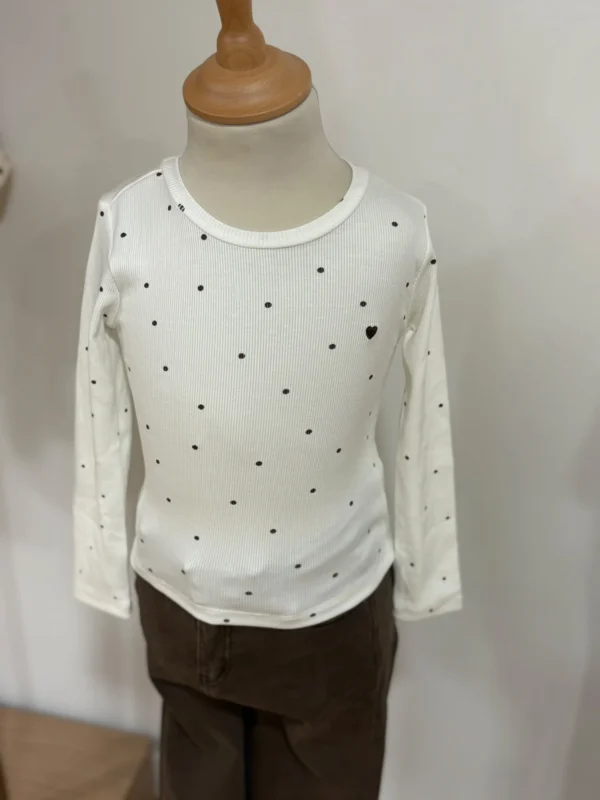 Top Manches Longues Pois Fille | Dream By C