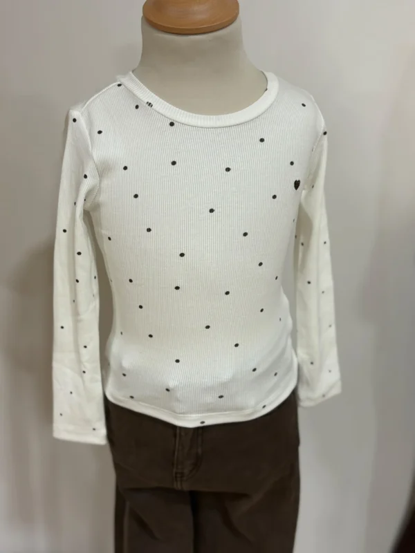Top Manches Longues Pois Fille | Dream By C