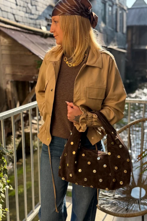 Veste Courte Boutons Dorés Beige | Dream By C