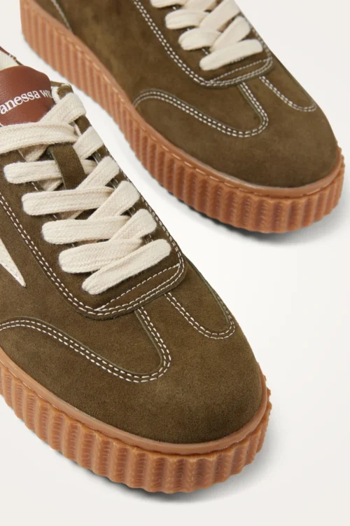 Baskets creepers vert kaki femme Emblem Lace | Dream By C