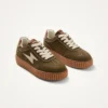 Baskets creepers vert kaki femme Emblem Lace | Dream By C