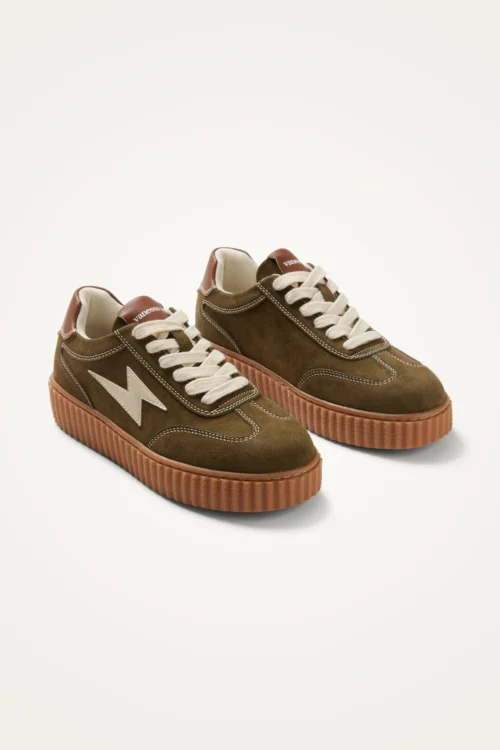 Baskets creepers vert kaki femme Emblem Lace | Dream By C