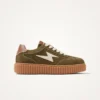 Baskets creepers vert kaki femme Emblem Lace | Dream By C