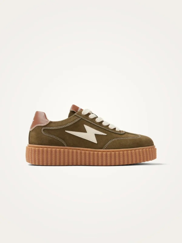 Baskets creepers vert kaki femme Emblem Lace | Dream By C