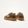 Baskets creepers vert kaki femme Emblem Lace | Dream By C