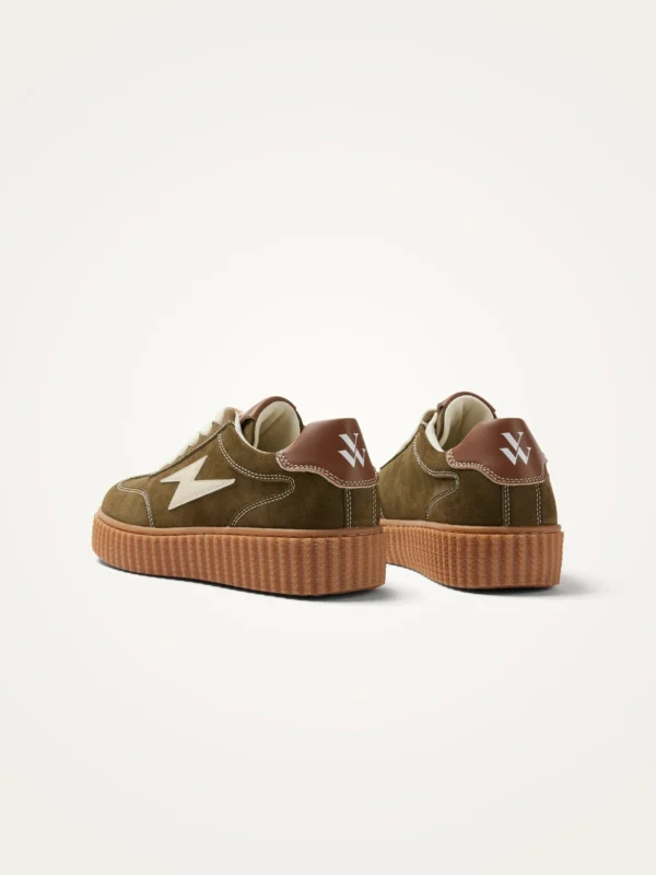 Baskets creepers vert kaki femme Emblem Lace | Dream By C